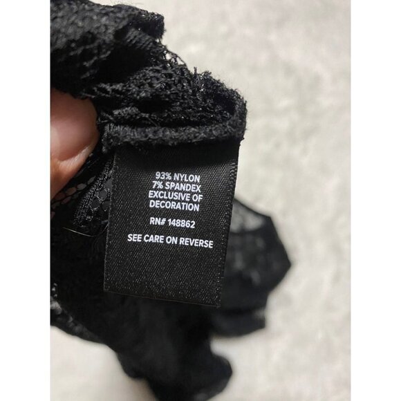 Torrid Unlined Black Lace Crew Tee 3 - Picture 3 of 8